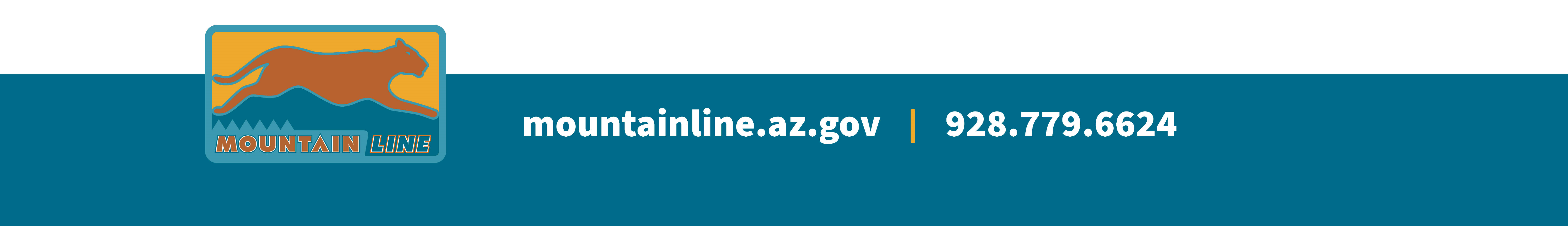 Mountain Line logo with the phone number: 928.779.6624 and website: mountainline.az.gov 